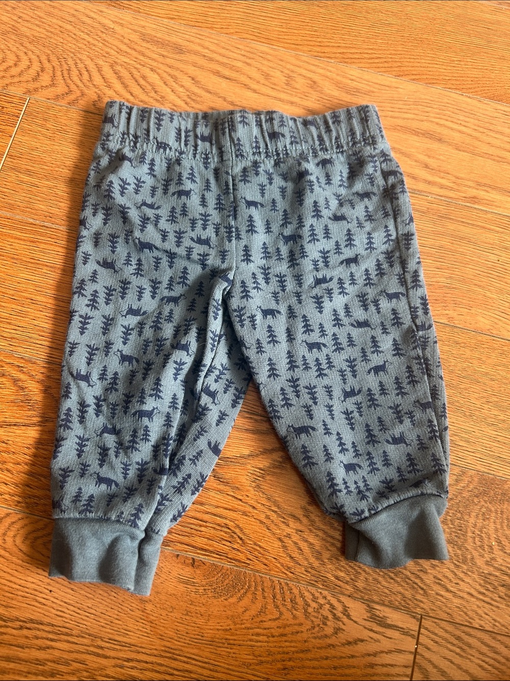 Blue Toddler Forest Print Jogger Pants